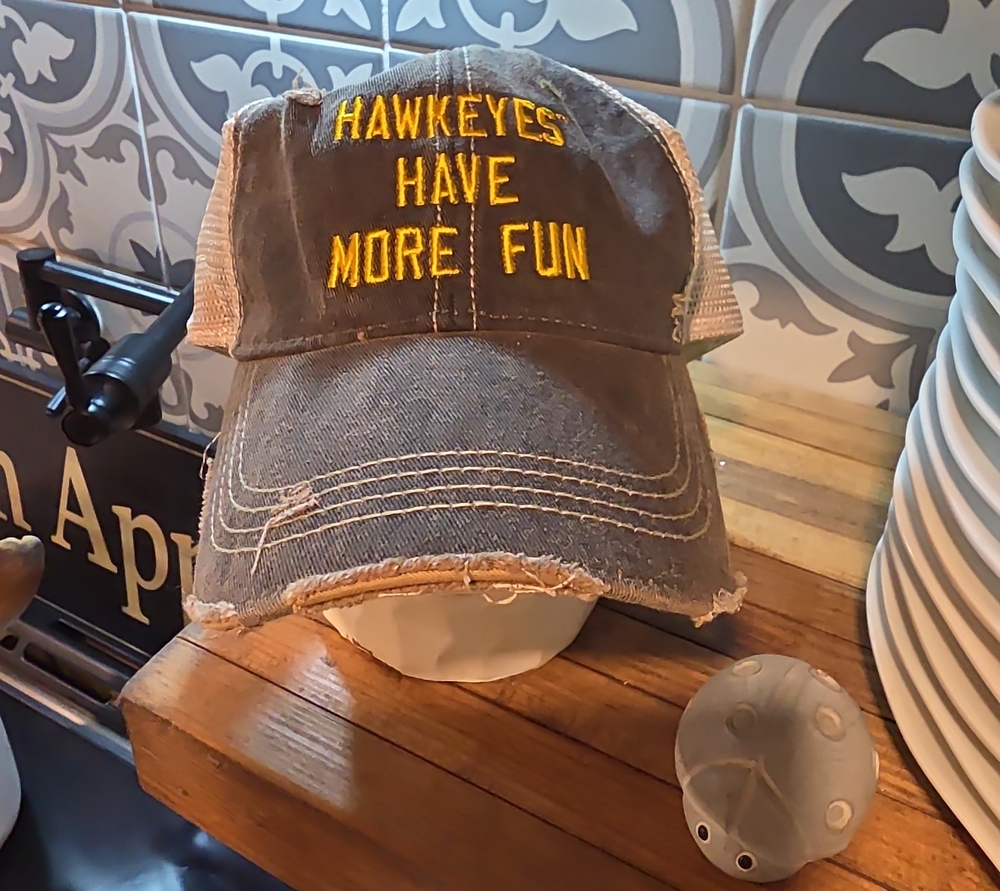 Original Retro Brand Distressed Mesh, Snap-Back Cap - Brownish Grey/Tan